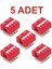 5 Adet 4 Pin Dıp Switch Kırmızı On‑off 2.54 mm Pcb 1