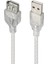 Usb Uzatma Kablosu 50 cm Şeffaf Usb 2.0 Uzatma Kablo 3