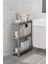 Mithra Life 3 Katlı Tekerlekli Slim Ince Gri Banyo Mutfak Rafı MIT1127 1