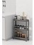Mithra Life 3 Katlı Tekerlekli Slim Ince Gri Banyo Mutfak Rafı MIT1127 4