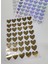 Yapışkanlı Sticker Kalp Şekilli Sticker Etiket Parlak Gold 40 Adet 3.5x3.5 cm 2