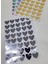 Yapışkanlı Sticker Kalp Şekilli Sticker Etiket Parlak Gümüş Renkli 40 Adet 3.5x3.5 cm 2