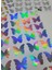 Yapışkanlı Sticker Kelebek Şekilli Sticker Etiket Gökkuşağı Renkli 28 Adet 3.5x4.5 cm 2