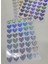 Yapışkanlı Sticker Kalp Şekilli Sticker Etiket Holografik Renkli 40 Adet 3.5x3.5 cm 2