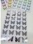 Yapışkanlı Sticker Kelebek Şekilli Sticker Etiket Parlak Gümüş Renkli 28 Adet 3.5x4.5 cm 2