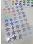 Yapışkanlı Sticker Yıldız Şekilli Sticker Etiket Holografik Renkli 40 Adet 3.5x3.5 cm 2