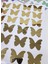 Yapışkanlı Sticker Kelebek Şekilli Sticker Etiket Parlak Gold Renkli 28 Adet 3.5x4.5 cm 1