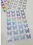 Yapışkanlı Sticker Kelebek Şekilli Sticker Etiket Holografik Renkli 28 Adet 3.5x4.5 cm 2