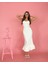 Beyaz Alt Frilly Fitted Elbise 2