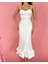 Beyaz Alt Frilly Fitted Elbise 5