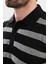 Çizgili Slim Fit Polo Yaka Erkek Triko T-Shirt 2