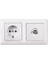 Menashop Visage Beyaz 2'li Set Topraklı Priz ve Telefon Nümeris Cat3 Set 2
