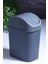 Menashop Metrashop Kitchen Mini Pratik Kapaklı Banyo ve Mutfak Tezgah Üstü Çöp Kovası Ev Ofis Çöp Kutusu 2,5 Lt Antrasit 18 x 23 1