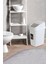 Menashop Metrashop Çöp Kutusu 10 Litre Pratik Kapak Banyo Mutfak Ofis Çalışma Masası Kapı Önü Çöp Kovası Beyaz W: 270 - I: 185 - H: 385 mm 1
