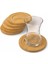Menashop Metrashop Bambu Yuvarlak Çay Tabağı Bardak Altlığı 6 'lı Set, Dekoratif Bambu Altlık 1