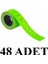 48 Adet Motex Etiket 12X21 mm Fosforlu Yeşil 2
