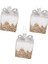 Yılbaşı Süsü Hediye Paketi Simli Kurdelalı 3'lü Paket Gold-Beyaz 6 cm . 2