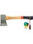 Menashop Metrashop Yankee Balta 650GR, Ağaç Sap 38CM, Krm/siyah 1