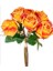 Menashop Metrashop Yapay Çiçek Gül 6'lı Demet Sarı-Kırmızı 37 Cm. 2