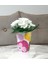Menashop Metrashop Dahil,vazo Dahil,vazoda Çiçek,beyaz Yapay Çiçek,vazo Dekoratif Kırmızı Papatya 7X7X16CM 1