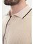 Desenli Slim Fit Polo Yaka Kısa Kollu Erkek Triko Hırka 2