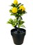 Menashop Metrashop Yapay Çiçek Saksıda Limon Çiçeği Ev Dekor Süs Bitkisi 1