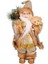 Yılbaşı Noel Baba Hediye Çuvallı Pelüş Ayı Dekorlu Gold 30 cm . 3