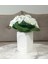 Menashop Metrashop Dahil,vazo Dahil,vazoda Çiçek,beyaz Yapay Çiçek,vazo Dekoratif Çiçekli Kare 8X8X16CM 1