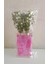 Menashop Metrashop Dahil,vazo Dahil,vazoda Çiçek,beyaz Yapay Çiçek,vazo Dekoratif Pembe 7X7X17CM 3