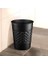 Menashop Metrashop Abode El Yapımı Metal Geometrik Kabartmalı Siyah Çöp Sepeti Çöp Kutusu 2