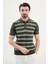 Çizgili Slim Fit Polo Yaka Erkek Triko T-Shirt 1