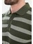 Çizgili Slim Fit Polo Yaka Erkek Triko T-Shirt 2