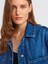 50749 Dilvin Ön Bölümü Dikişli Oversize Denim Gömlek 3