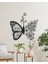 Kelebek ve Çiçek Temalı Metal Duvar Tablosu 1