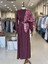 Omuz Detaylı Bordo Elbise 12598 1
