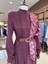 Omuz Detaylı Bordo Elbise 12598 3