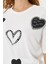 Çoklu Kalp Baskılı Taşlı T-Shirt 2