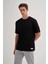 Bisiklet Yaka Siyah Erkek T-Shirt 4263 3