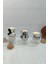 3lü Tealight Mumluk Seti - Dekoratif Beton Mumluk - Mumlar Dahildir 3