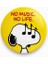 Snoopy No Music No Life Yazılı Rozet Metal 1