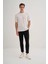 Bisiklet Yaka Beyaz Erkek T-Shirt 4263 1