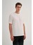 Bisiklet Yaka Beyaz Erkek T-Shirt 4263 3