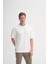 Bisiklet Yaka Ekru Erkek T-Shirt 4007 1