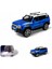 Kutulu Çek Bırak 1:22 Sesli ve Işıklı Buharlı Metal Jeep Mavi 2