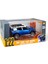 Kutulu Çek Bırak 1:22 Sesli ve Işıklı Buharlı Off-Road Metal Jeep Mavi 3
