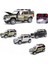 Kutulu Çek Bırak 1:22 Sesli ve Işıklı Buharlı Df Metal Jeep Siyah 2