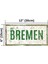 Bremen - Pas Görünümlü Alüminyum Uv Baskılı Duvar Dekoru - Metal Dekoratif Şehir Tabelası 3