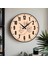 Dekoratif Türkçe Rakamlı Desenli Uv Baskılı Duvar Saati (Sessiz) Akar Mekanizma 40 cm Metal Akrep Yelkovan 1