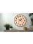 Dekoratif Türkçe Rakamlı Desenli Uv Baskılı Duvar Saati (Sessiz) Akar Mekanizma 40 cm Metal Akrep Yelkovan 2