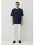 Erkek Lacivert M0612150-70497 Bisiklet Yaka T-Shirt 1